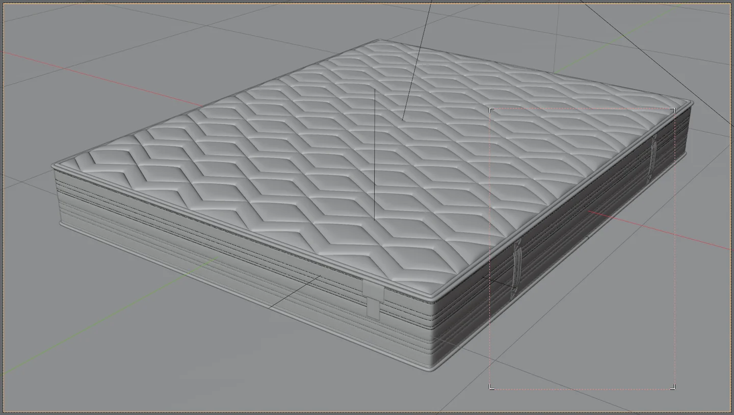 Siatka geometrii 3D Wireframe materaca