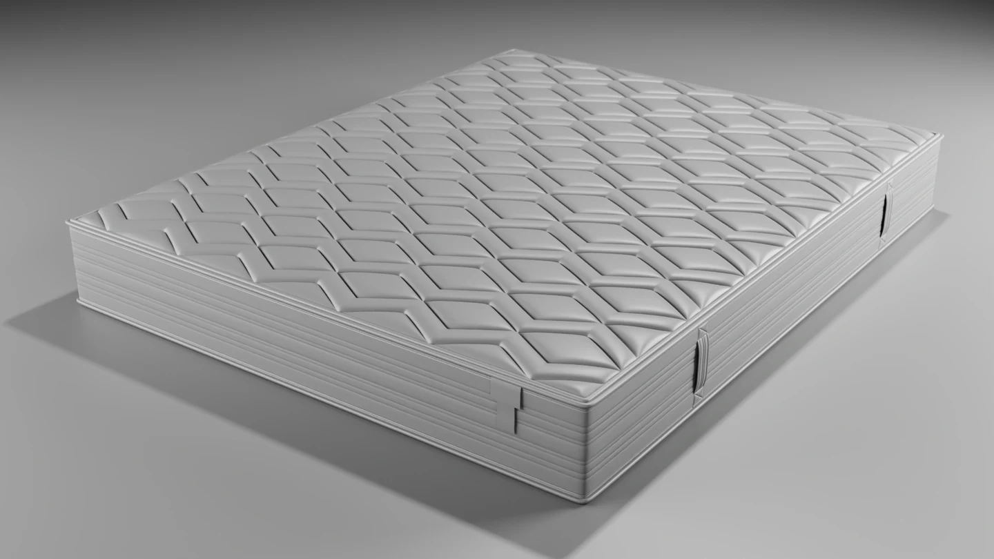 Model 3D materaca GIU MILARO w wersji clay bez materiałów